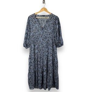 4 for $20 SALE! Cotton:On V Neck Ditsy Micro Floral Midi Dress, Multi Floral, S
